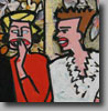 Mannequins - Gouache,viltstift en collage - 33x26