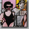 Man van staal - Gouache,viltstift en collage - 34x24